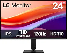 Load image into Gallery viewer, LG 24" LG24U411A-B, Full HD (1920 x 1080) IPS Computer Monitor, 120Hz, HDR10, Reader Mode, Flicker Safe, HDMI, Slim Stand Base, Black
