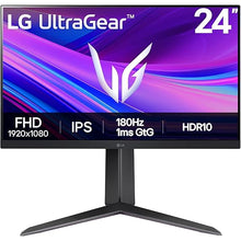 Load image into Gallery viewer, LG 24" LG24S65F-B FHD, 1ms, 180Hz, HDR 10, NVIDIA G-Sync Compatible, AMD FreeSync, Height/Pivot/Tilt Adjustable Stand, Borderless Design, DP, HDMI