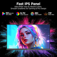 Load image into Gallery viewer, KOORUI G2511E Gaming Monitor, 24.5" FHD IPS 320Hz 1ms GTG, HDR400 95% DCI-P3, Adaptive Sync Compatible, Tilt Height and Vertical Adjustable, 2x HDMI 2.0 1x DP 1.4