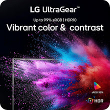 Load image into Gallery viewer, LG 27'' 27GS60QC-B Ultragear Curved Gaming Monitor, QHD (2560x1440) 180Hz 1ms 1000R AMD FreeSync HDR10 HDMIx2 DisplayPort Borderless Design Black Stabilizer DAS Crosshair FPS Counter - Black