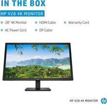 Load image into Gallery viewer, HP V28 4K Monitor 28-inch Diagonal Display, 3840 x 2160 at 60 Hz
