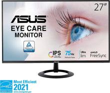 Load image into Gallery viewer, ASUS VZ27EHE Eye Care Monitor – 27 inch Full HD (1920 x 1080), IPS, 75Hz