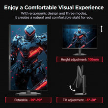 Load image into Gallery viewer, Koorui G2722P 27 Inch 2K Gaming Monitor, 200Hz QHD (2560 x 1440p) Fast IPS Screen, 1ms Response Time, HDR 400, 95% DCI-P3, Height/Pivot/Tilt Adjustable Stand, Adaptive Sync Technology, HDMI & DP