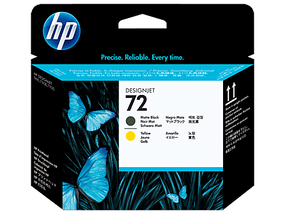HP PRINTHEAD 72 MATTE BLACK & YELLOW