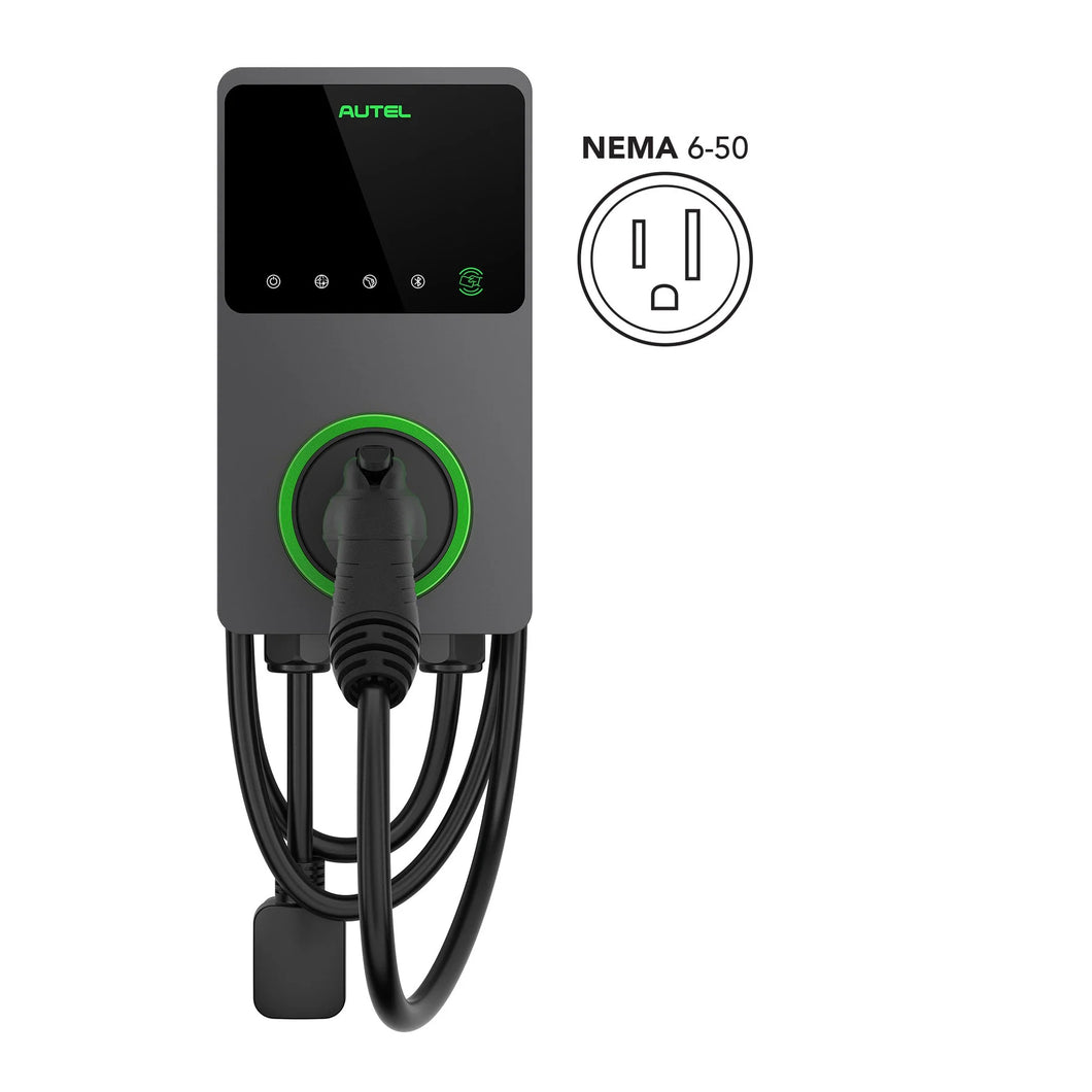 US - MaxiCharger Home 40A - AC Wallbox EV Charger With In-Body Holster (Cable & Input Plug NEMA 6-50)