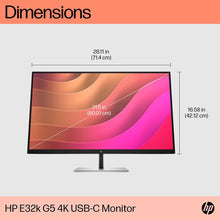 Load image into Gallery viewer, HP E32k G5 32&quot; Class 4K UHD LED Monitor - 16:9 - Black Silver
