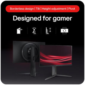 LG 24"  LG24S65F-B FHD,  1ms, 180Hz, HDR 10, NVIDIA G-Sync Compatible, AMD FreeSync, Height/Pivot/Tilt Adjustable Stand, Borderless Design, DP, HDMI