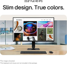 Load image into Gallery viewer, LG 24" LG24U411A-B, Full HD (1920 x 1080) IPS Computer Monitor, 120Hz, HDR10, Reader Mode, Flicker Safe, HDMI, Slim Stand Base, Black
