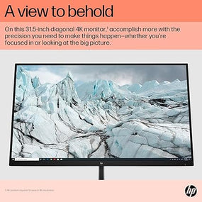 HP E32k G5 32" Class 4K UHD LED Monitor - 16:9 - Black Silver
