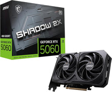 Load image into Gallery viewer, Msi Gaming RTX 5060 8G Shadow 2X OC Graphics Card (8GB GDDR7,128-bit, Extreme Performance: 2535 MHz, DisplayPort x3 2.1a, HDMI 2.1b, NVIDIA Blackwell...
