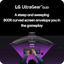 Load image into Gallery viewer, LG 34GS95QE 34-inch Ultragear OLED Curved Gaming Monitor WQHD 1440p 800R 240Hz 0.03ms AMD FreeSync Premium Pro NVIDIA G-Sync HDMI 2.1 DisplayPort Tilt/Height/Swivel Stand Black
