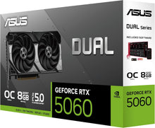 Load image into Gallery viewer, ASUS  Prime GeForce RTX™ 5060 8GB GDDR7 OC Edition 3 Fans Graphics Card (PCIe® 5.0, 8GB GDDR7, HDMI®/DP 2.1, 2.5-Slot, Axial-tech Fans, Dual BIOS)
