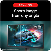 Load image into Gallery viewer, LG 24"  LG24S65F-B FHD,  1ms, 180Hz, HDR 10, NVIDIA G-Sync Compatible, AMD FreeSync, Height/Pivot/Tilt Adjustable Stand, Borderless Design, DP, HDMI
