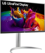 Load image into Gallery viewer, LG 27UP850-W Monitor 27” UHD (3840 x 2160) IPS Display, VESA DisplayHDR 400, DCI-P3 95% Color Gamut, USB-C,3-Side Virtually Borderless Display, Height/Pivot/Tilt Adjustable Stand - Silver
