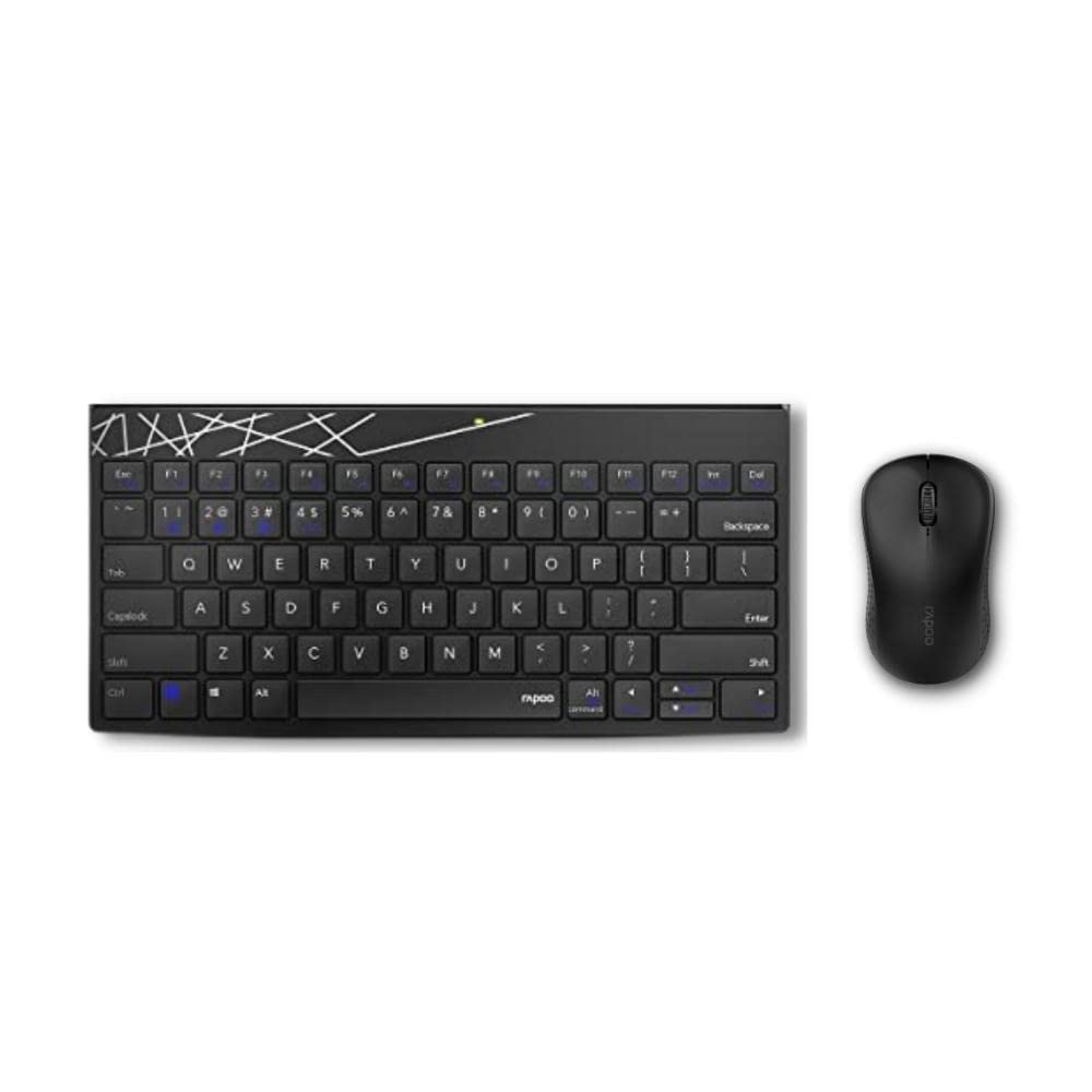 Rapoo 8000M Multi-Mode Keyboard and Mouse Set Bluetooth 3.0/4.0 Wireless 2.4 GHz 1300 DPI Combo