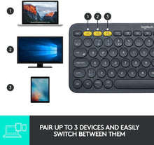 Load image into Gallery viewer, Logitech K380 Multi-Device Bluetooth Keyboard, Easy-Switch up to 3 Devices
