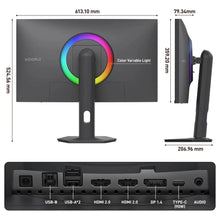 Load image into Gallery viewer, KOORUI S2741LM 27" Gaming Monitor, 4K 160Hz Or FHD 320Hz, 1ms IPS QD Mini LED, HDR 1400nits, HDMI2.1x2 DP1.4 90W USB-C

