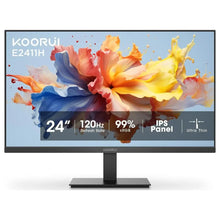 Load image into Gallery viewer, Koorui E2411H Gaming Monitor 24 Inch 120Hz IPS FHD 99% sRGB FreeSync VESA Mount HDMI 1.4 VGA
