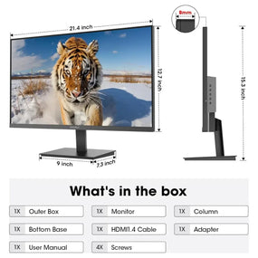Koorui E2411H Gaming Monitor 24 Inch 120Hz IPS FHD 99% sRGB FreeSync VESA Mount HDMI 1.4 VGA