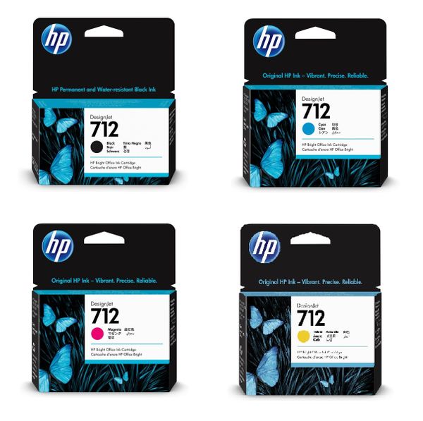 HP 712 4 Colour Ink Cartridge Multipack