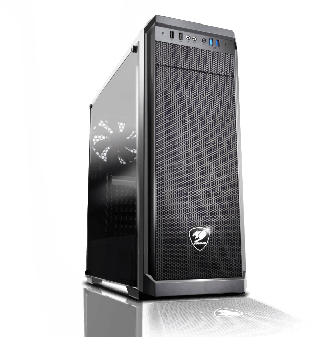 Cougar MX330 Mid-Tower  With 1 Non RGB Fan Gaming Casing