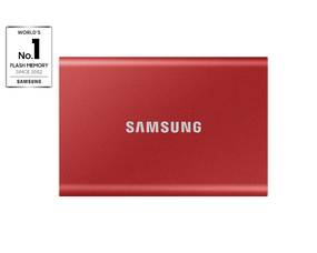 Samsung External Hard Drive  SSD T7 USB 3.2 1TB Red