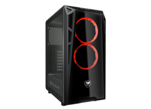 Load image into Gallery viewer, Cougar Turret Case With 2 Led Fans(Red Color)
